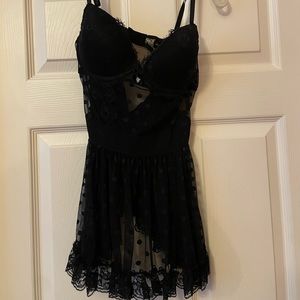Black lace intimate wear. Size medium. Never worn.